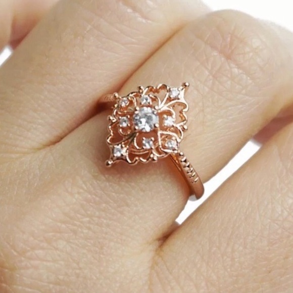 NEW Antique Sterling Silver Gold Ring - Picture 3 of 4